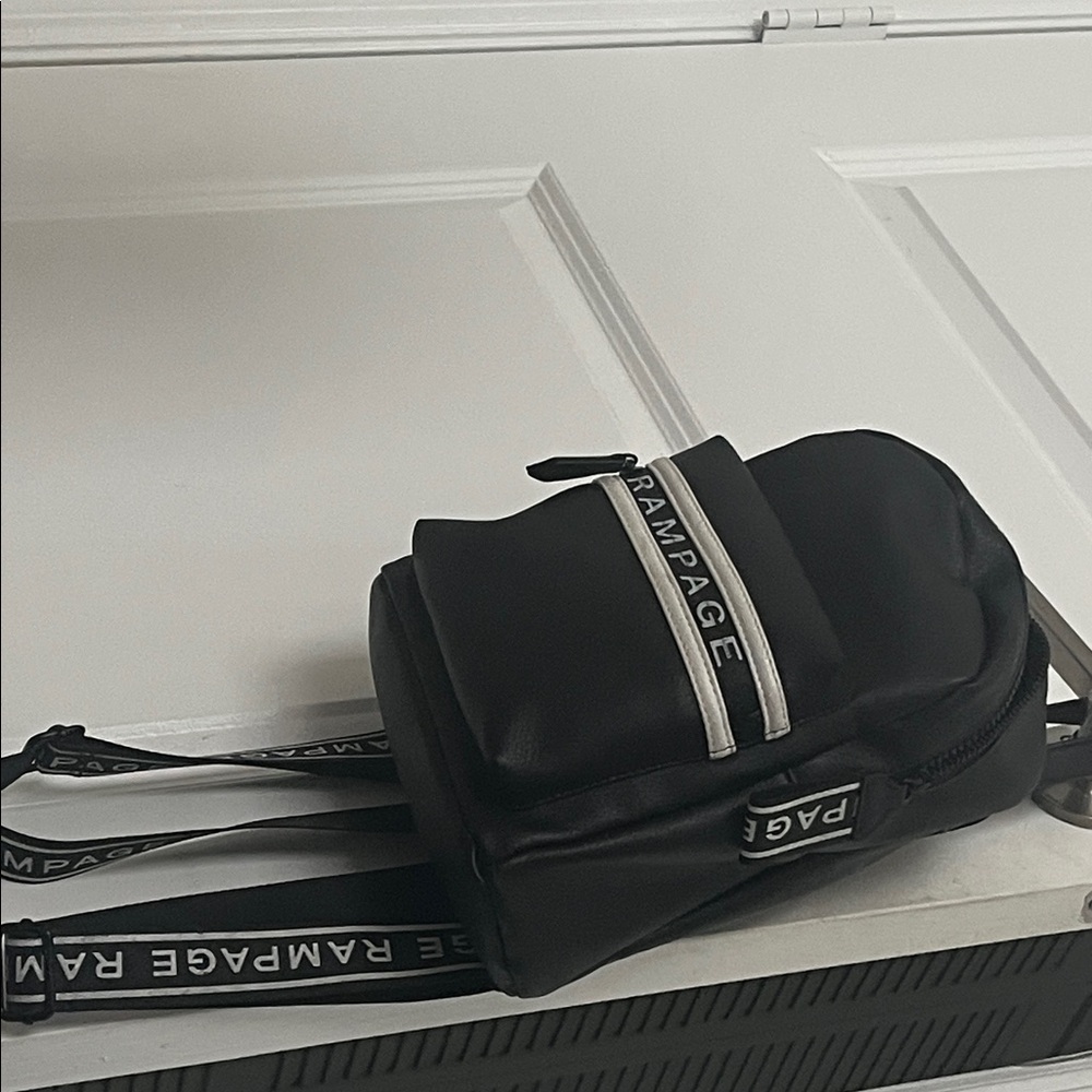 Rampage Black Backpack with White Accents